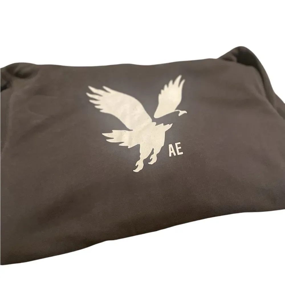 AE dark grey Hoodie with White Eagle Logo new never worn size medium